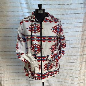 Light zip hoodie with design